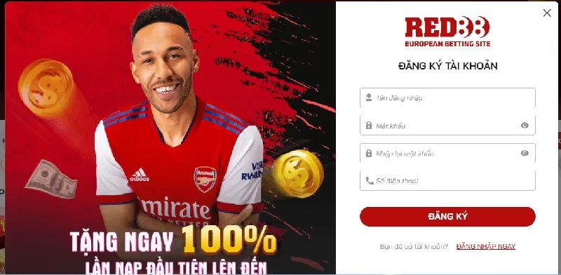 Các bước đăng ký tài khoản tại Red88 rất đơn giản và nhanh chóng