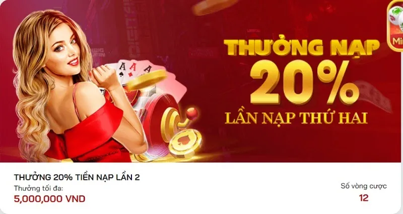 Khuyến mãi khủng dành tặng anh em tham gia nạp tiền lần 2 tại Red88