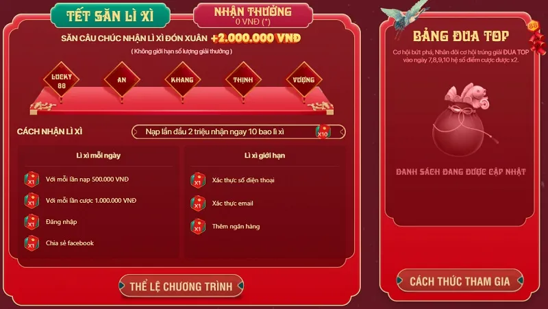 Sự kiện Tết cực chất tại nhà cái Lucky88