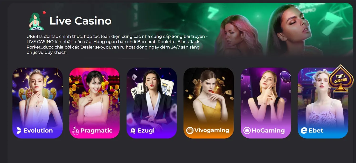 Casino live tại UK 88