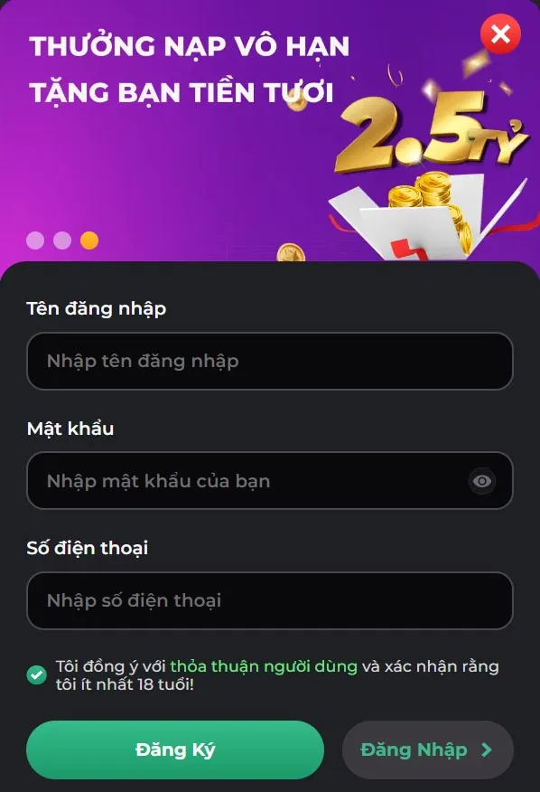 Đăng ký tài khoản UK88