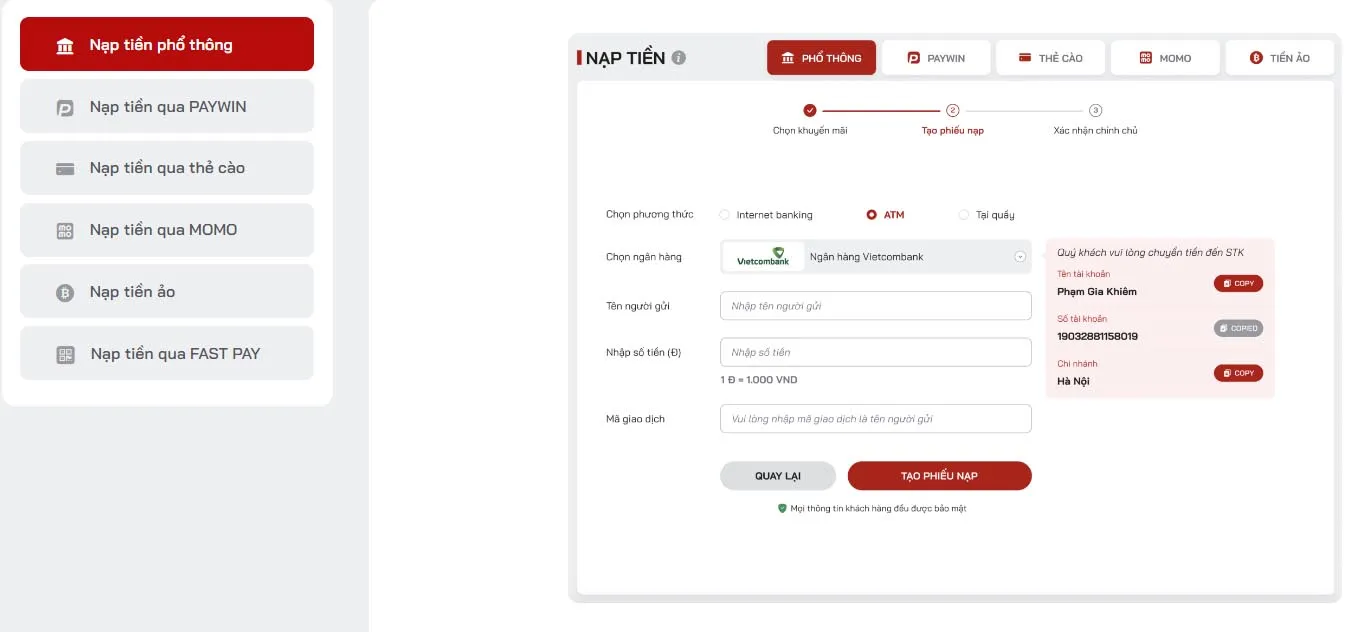 RED88 - Nhà cái cá độ đẳng cấp nhât Việt Nam Nạp tiền vào Red 88